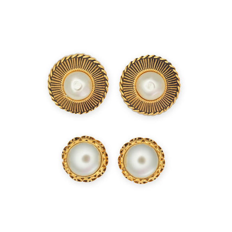 Simulated Pearl Clip-On Earrings