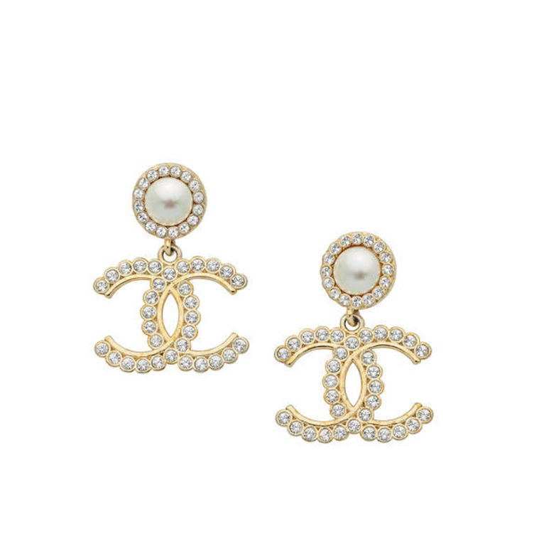 Crystals and Simulated Pearl Earrings