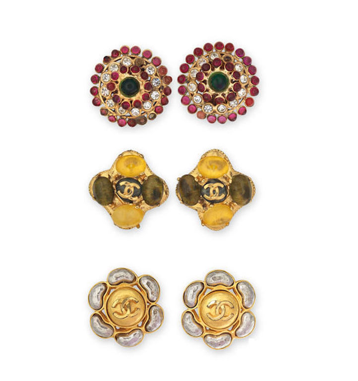 Three Pairs of Vintage Earrings
