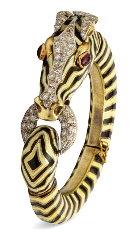 14k Gold Ruby and Diamond Cuff Bracelet