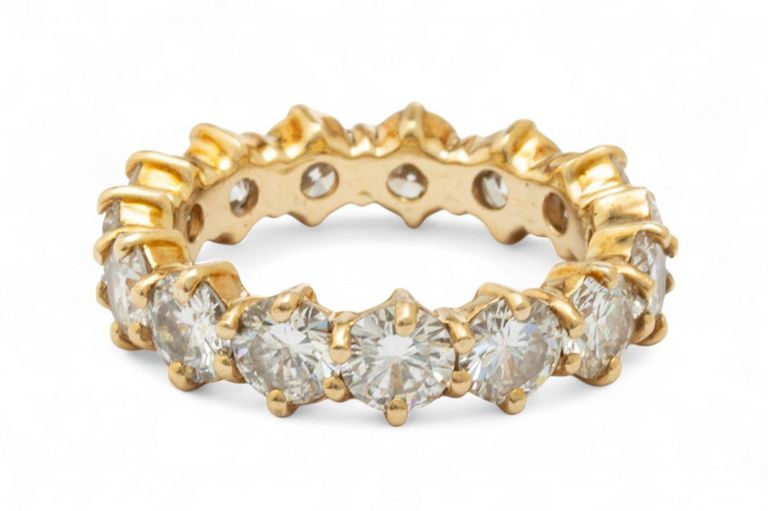 14k Yellow Gold Diamond Full Eternity Ring