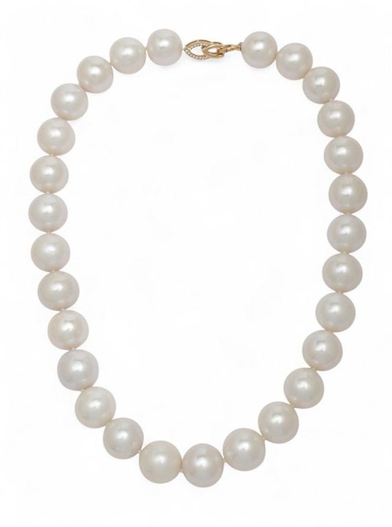 South Sea Pearl and Diamond Choker Necklace