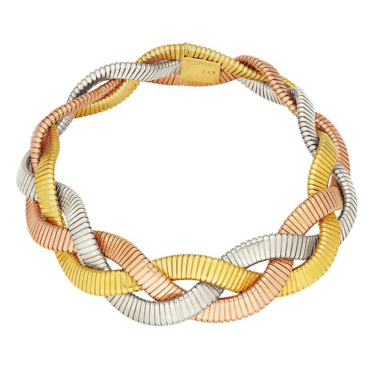 18k Tri-Color Gold Necklace
