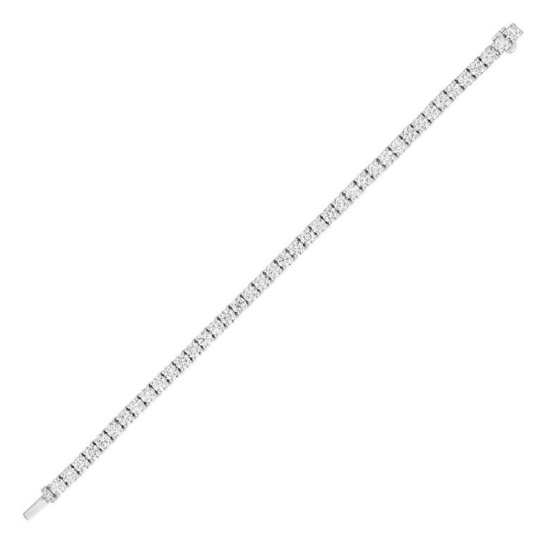 18k White Gold Diamond Line Bracelet