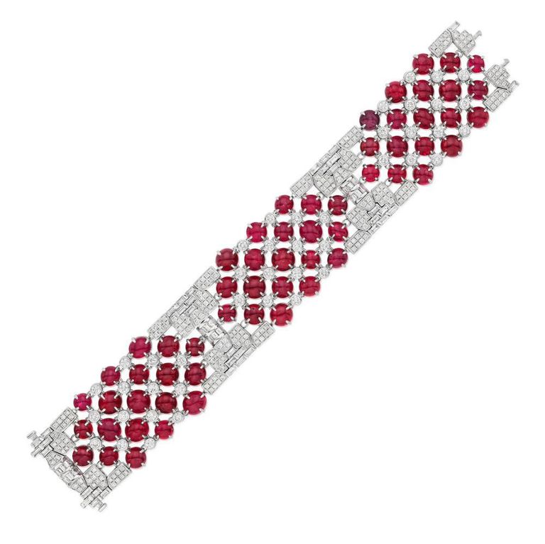 Spinel and Diamond Bracelet
