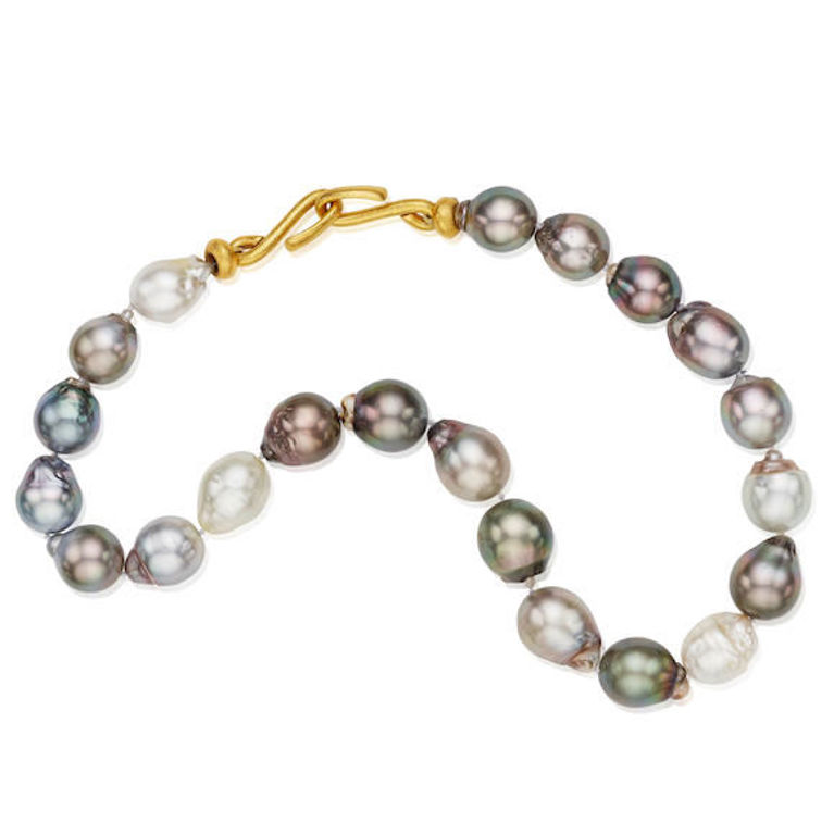 18k Gold Cultured Pearl Necklace