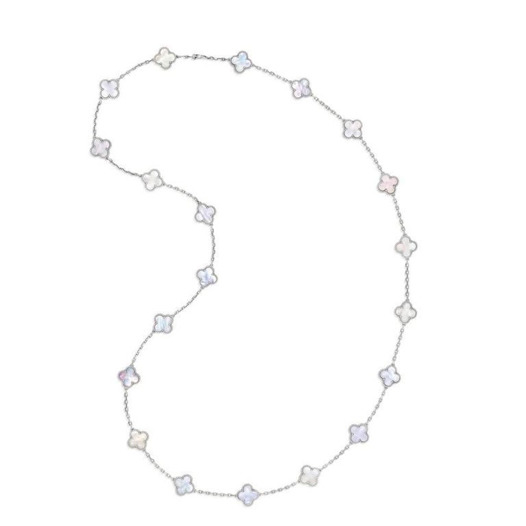 18k Gold Mother-of-Pearl "Alhambra" Necklace