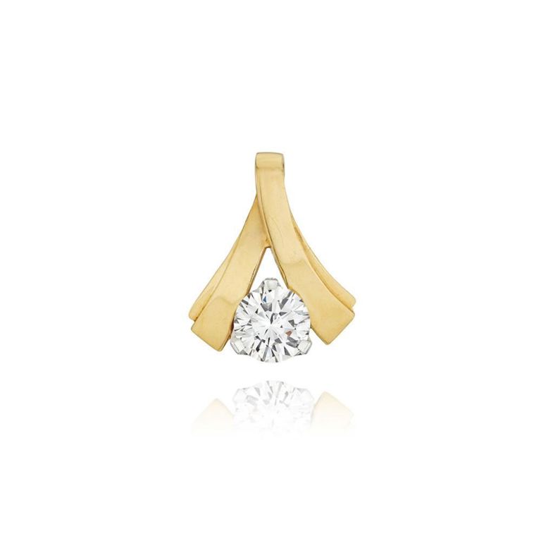 14k Gold Diamond Pendant