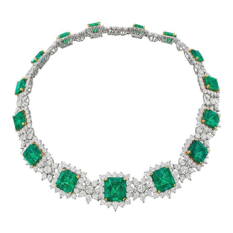 Emerald and Diamond Necklace