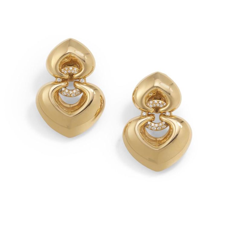 18k Gold Diamond Earclips