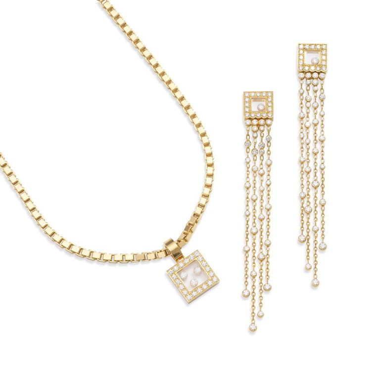 18k Gold Diamond "Happy Hearts" Jewelry Set