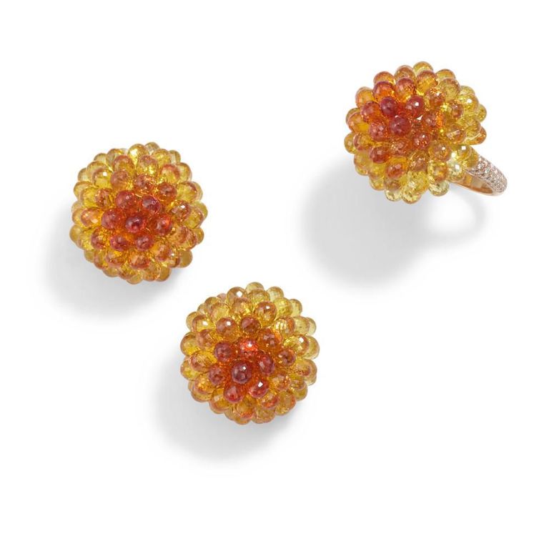 Sapphire "Copacabana" Earings and Ring Set