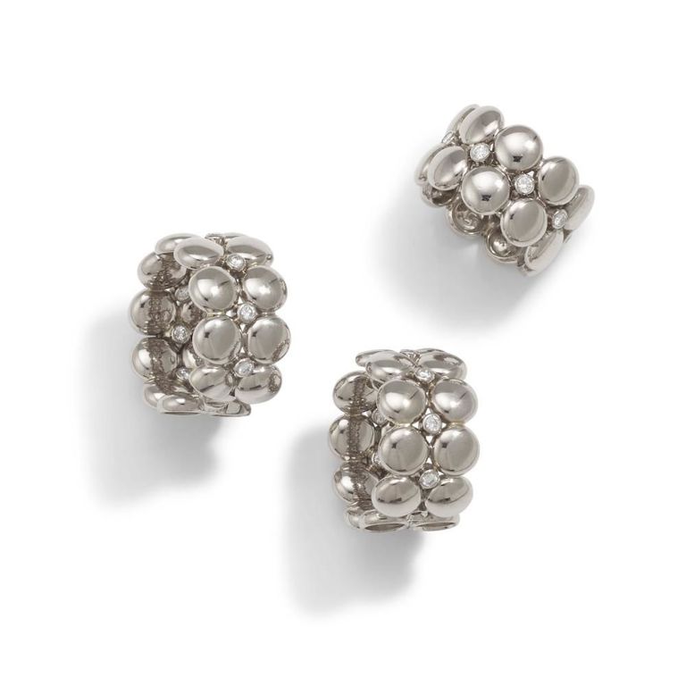 Diamond "Honeymoon" Earclip and Ring Set