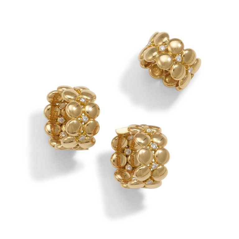 Diamond "Honeymoon" Earclip and Ring Set