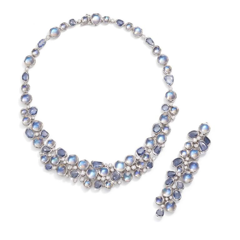 18k White Gold Gem-Set Collar Necklace