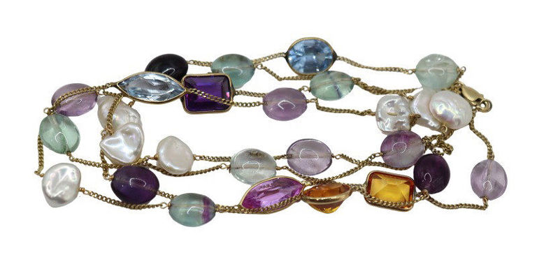 Pearl and Gemstone Necklace
