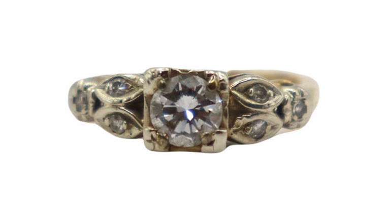 14k Yellow Gold Diamond Ring