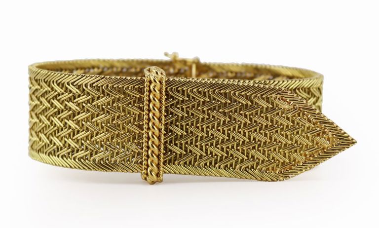 18k Yellow Gold Austrian Buckle Bracelet