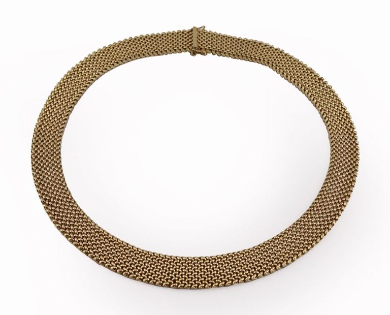 14k Yellow Gold Choker Necklace