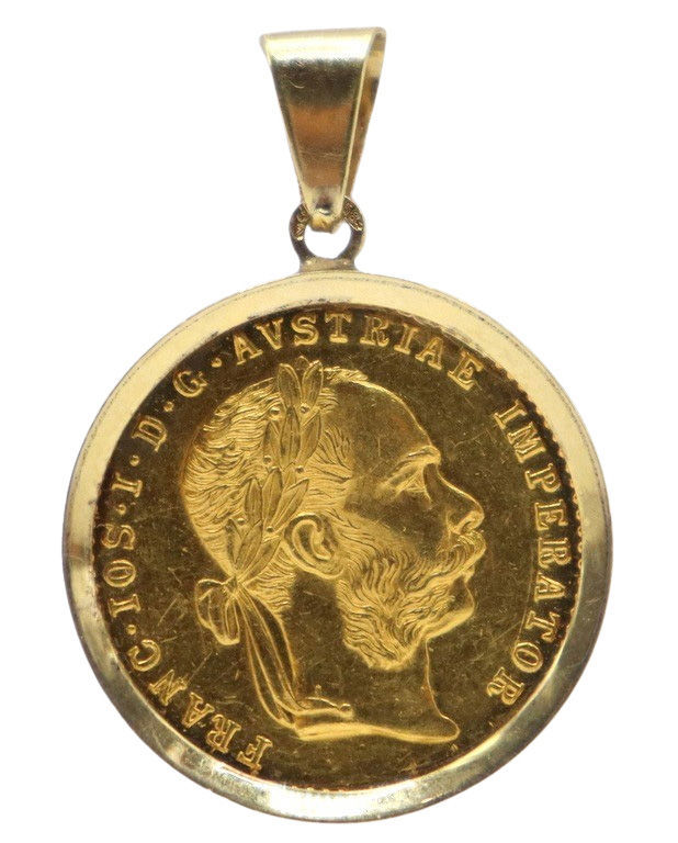 14k Yellow Gold Ducat Coin Pendant