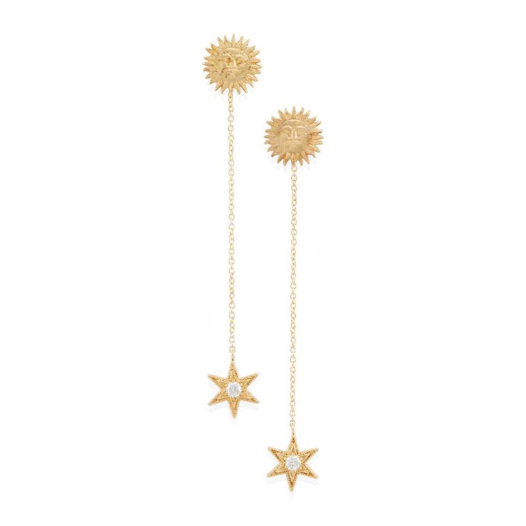 18k Gold and Diamond Earrings