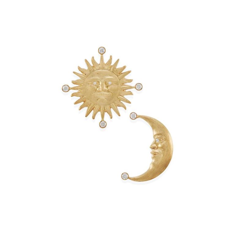 18k Gold and Diamond Earrings