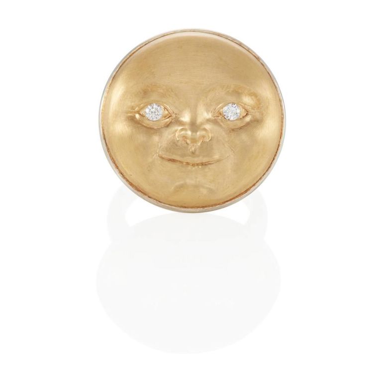 18k Gold and Sterling Silver Diamond Ring