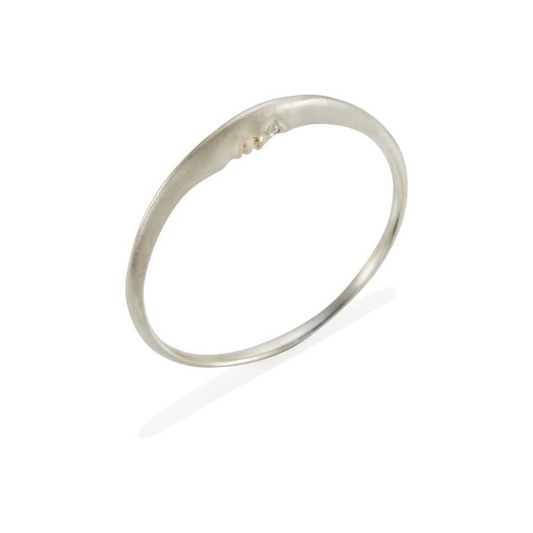 Sterling Silver and Diamond Bangle Bracelet