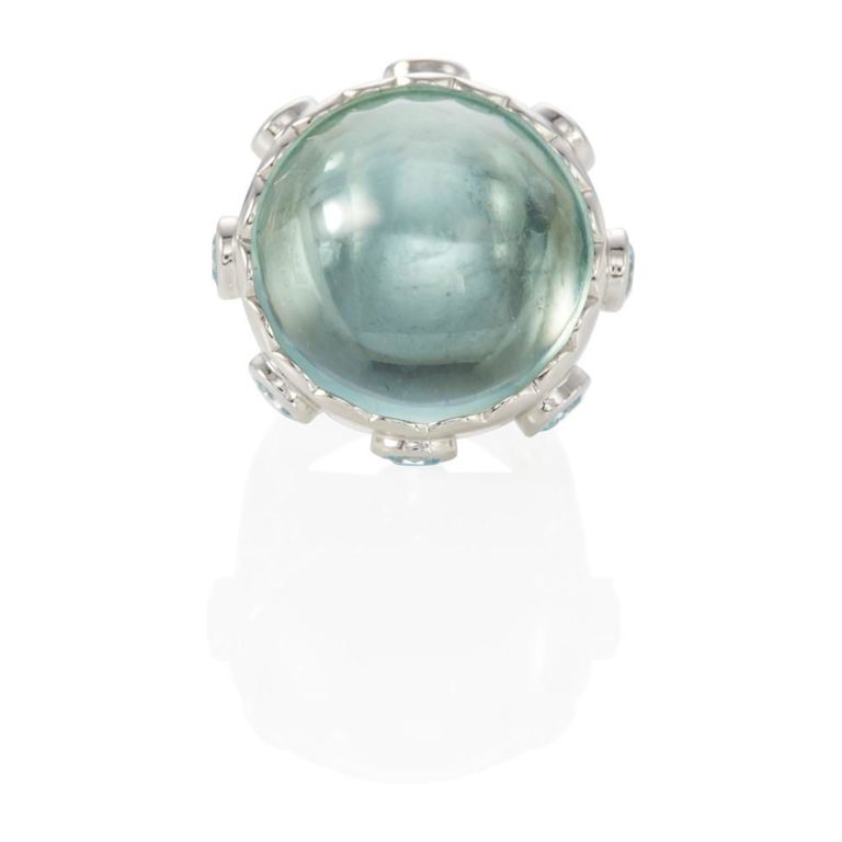 18k Gold Aquamarine Ring