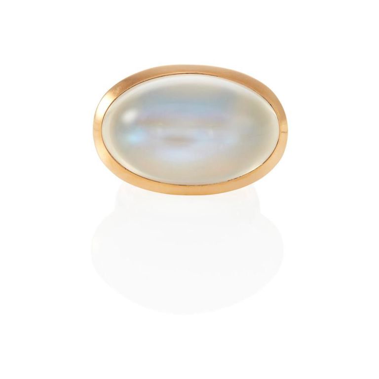 18k Gold Moonstone Ring