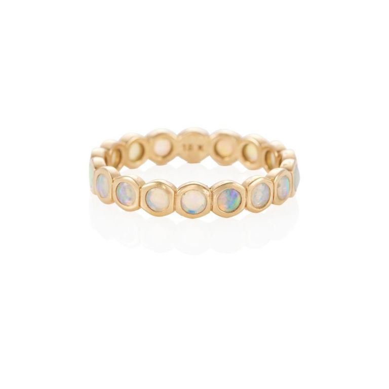 18k Gold Opal Band Ring