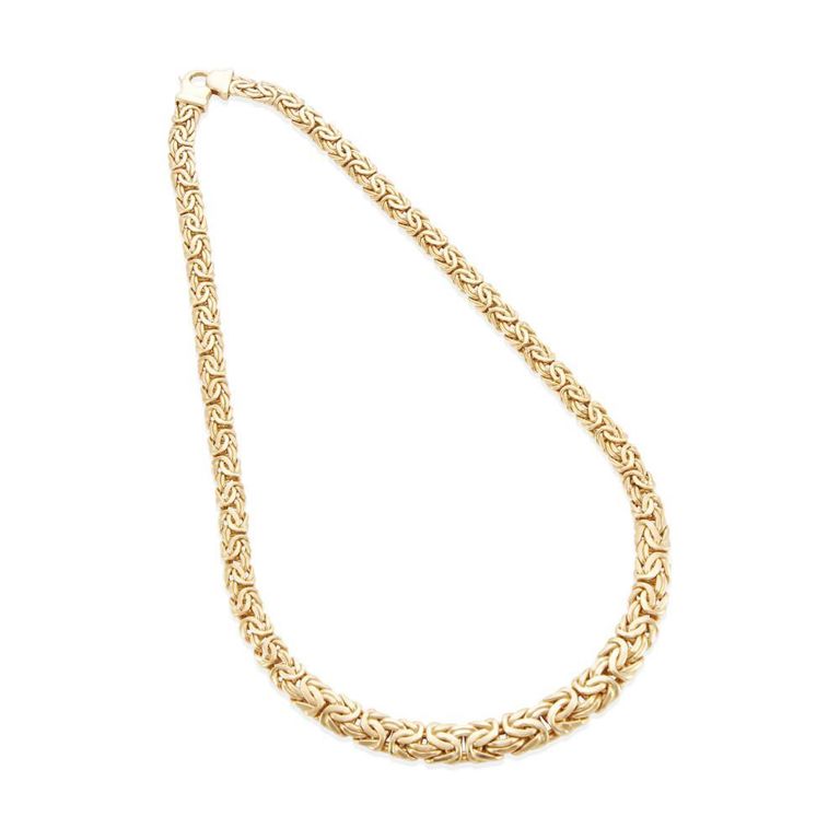 14k Gold Byzantine-Link Chain Necklace