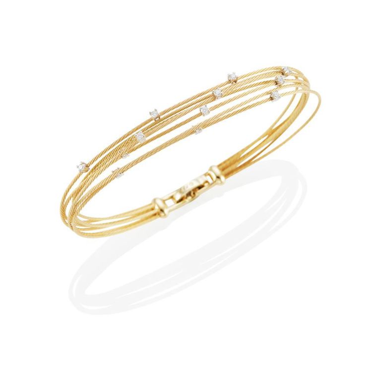 18k Gold Diamond Cable Bracelet