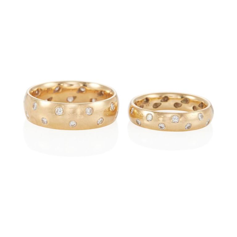 14k Gold Diamond Band Rings