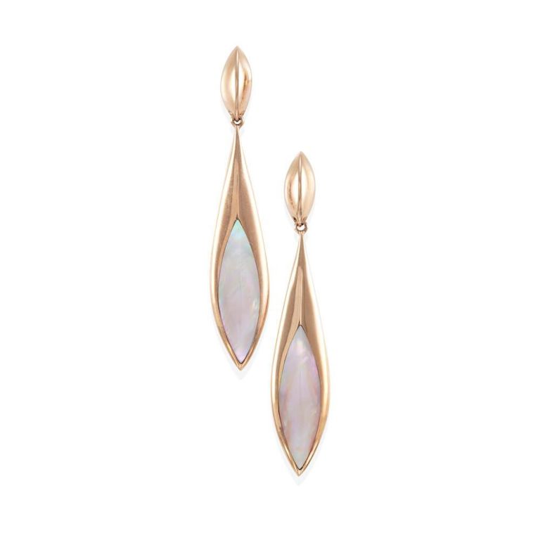 14k Gold Mother-of-Pearl Earrings