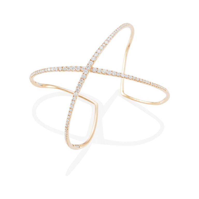 18k Gold Diamond Cuff Bracelet