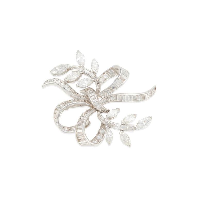 Platinum Diamond Brooch/Pendant
