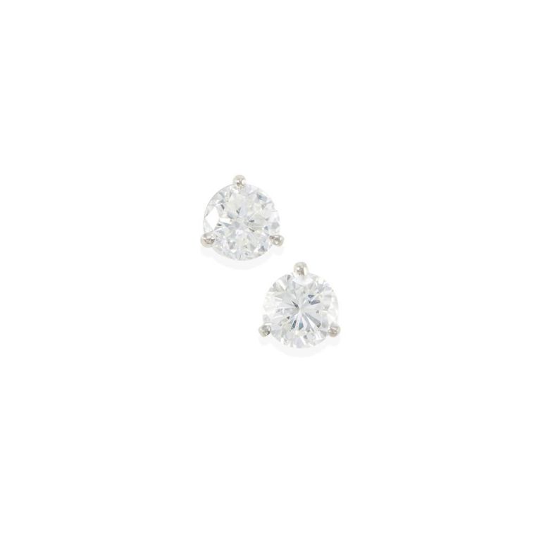 18k Gold Diamond Stud Earrings