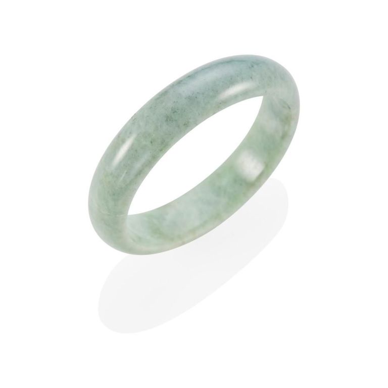 Carved Jade Bangle Bracelet