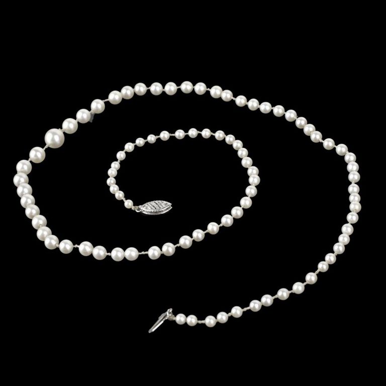 14k White Gold Pearl Necklace