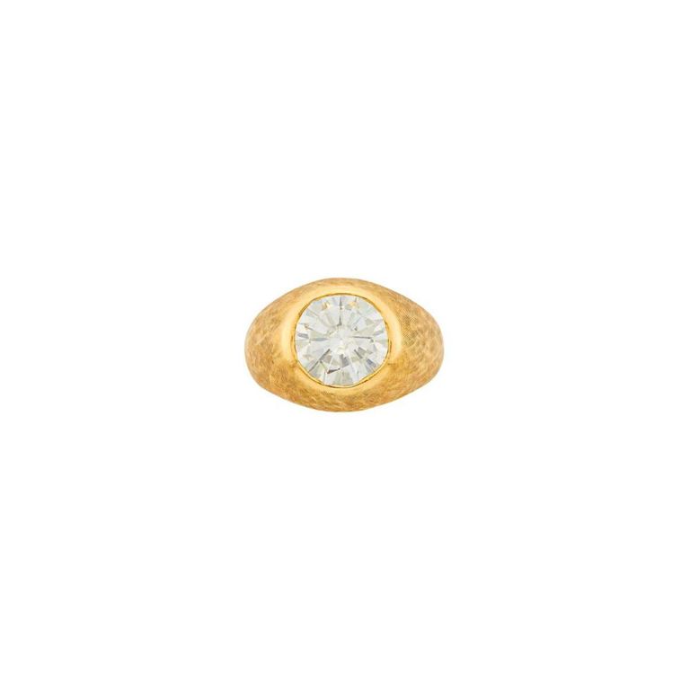 14k Gold Diamond Gypsy Ring