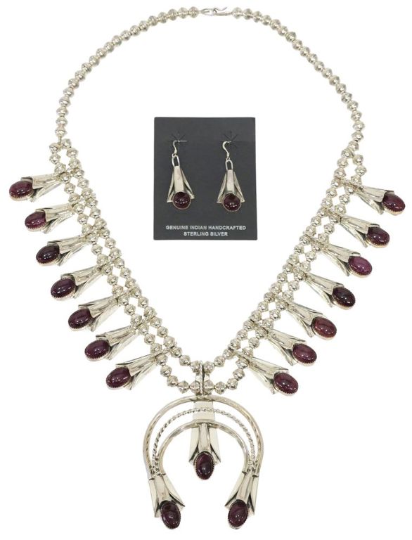 Sterling Silver Spiny Oyster Jewelry Set