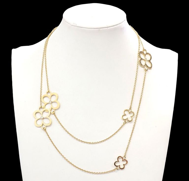 18k Gold Diamond Chain Necklace