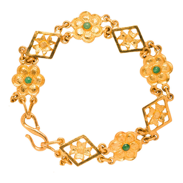 High Karat Gold Jade Bracelets