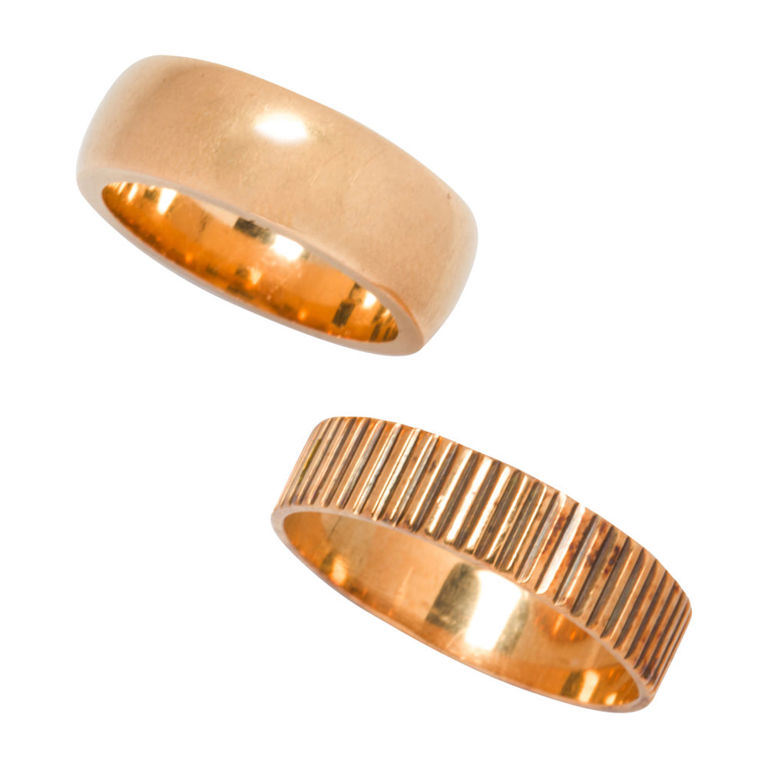 Two Gold Wedding Bands