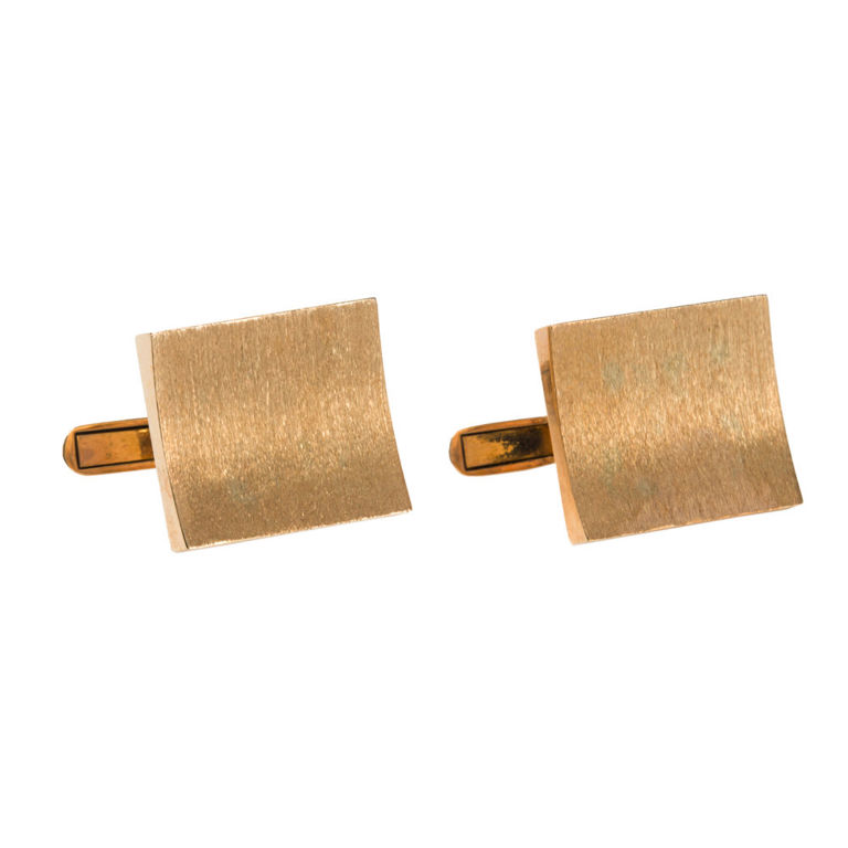 14k Gold Satin Finish Cufflinks