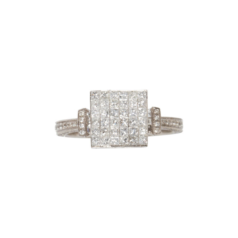 14k White Gold Diamond Ring