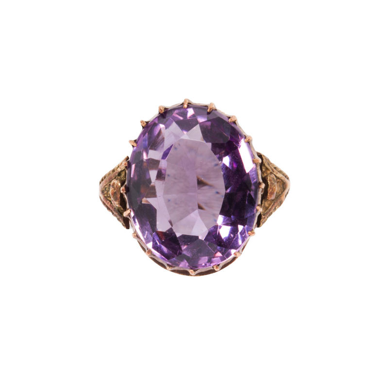 14k Rose Gold Amethyst Ring