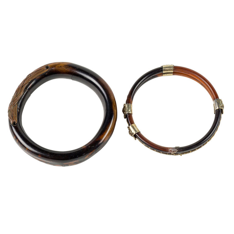 Black Coral and Tortoise Shell Bangles