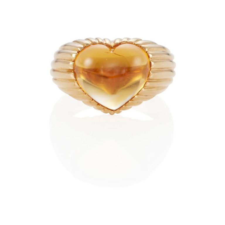 18k Gold Citrine Ring